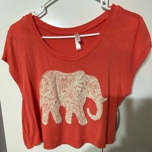 Lace elephant crop top